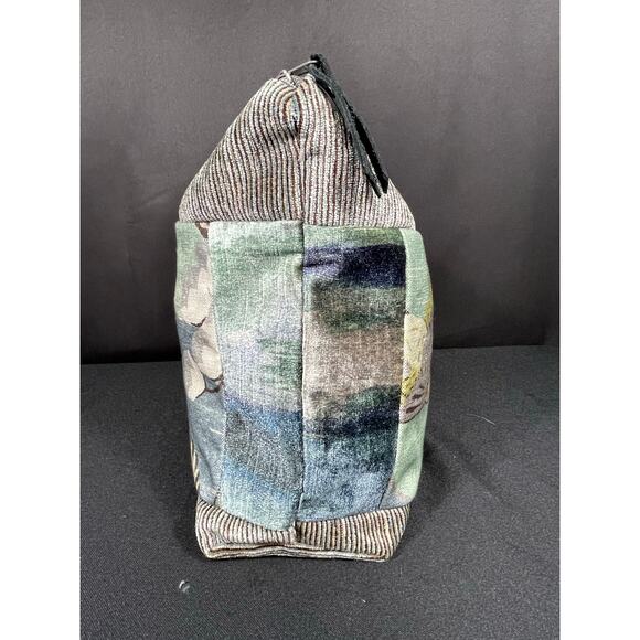 Large, Handmade, One of a Kind Bag, Satchel, Bird & Floral Print, Pouch, Lined - Picture 5 of 6